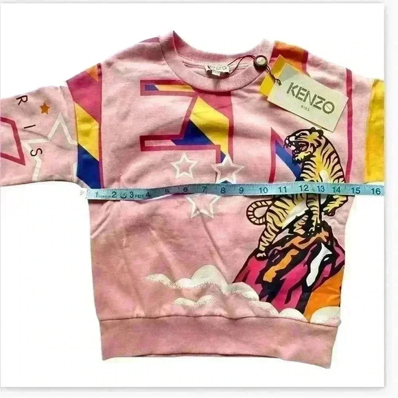 Net Kenzo sweatshirt size 6/116 color pink - Picture 4 of 7